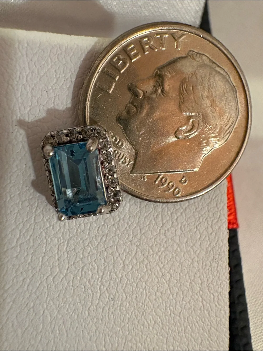Sterling Silver Blue Topaz Stud Earrings